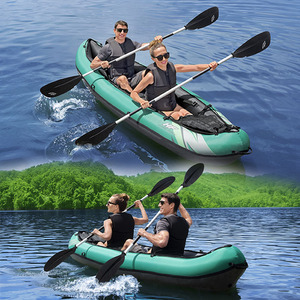 Kayak <span class=keywords><strong>gonflable</strong></span> Bestway 65052 3,30 m x 94 cm en PVC pour adultes, idéal pour la pêche et les activités nautiques en rivière. - Product Image 2