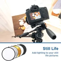 Nouveau 80cm 5 en 1 réflecteur Photo Studio lumières réflecteur avec poignée pour la photographie