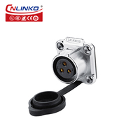 Connecteur étanche Cnlinko LP20 Quick 3 broches circulaire mâle femelle IP68 montage sur panneau M20