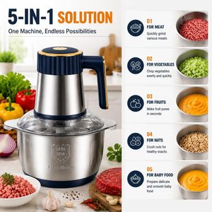 Meat Chopper Household Professional Small Mini 2l 3l 5l Automatic Stainless Steel Electric Meat Grinder <b>Machine</b> for <b>Home</b> Use - Product Image 5