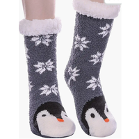 Noël nouvel an chaud flou confortable doux chaussette chaud polaire doublure tricot antidérapant épais hiver maison chaussettes