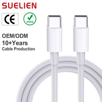 Cable USB-C a USB Tipo C de 3FT/6FT, 60W PD, Carga Rápida, TPE, 20V 3A, Cable de Datos Tipo C para iPhone y Samsung