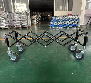 รถเข็นโลงศพสุดหรูพร้อมล้อขนาดใหญ่รถเข็นสแตนเลสสำหรับโบสถ์โลงศพอุปกรณ์งานศพแบบพับได้ - Product Image 1