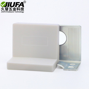 Support d'angle en plastique blanc JIUFA pour armoire, accessoire de quincaillerie pour placard CA-9100 - Product Image 1