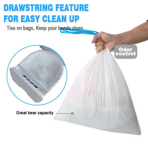 Otomatik kedi kum kabı Pet kaka poşetleri biyobozunur plastik İpli çöp filtresi ev kediler ve köpekler için çöp torbaları - Product Image 3