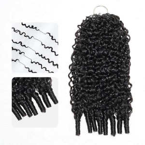 <span class=keywords><strong>Miracle</strong></span> Knots Cheveux Humains au Crochet Effet Plume Bouclés Birmans, Cheveux Humains au Crochet <span class=keywords><strong>Miracle</strong></span> Knots Ondulations Profondes Bohèmes, Tresses Bohèmes Pré-bouclées - Product Image 6