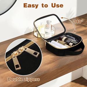 Fashionable Waterproof Transparent Lipstick Skincare Storage Bag Large Capacity Portable Toiletry Travel Cosmetic Bags <b>Cases</b> - Product Image 2