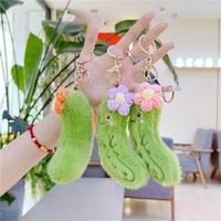 Creatieve Bittere Meloen Superzacht Pluche Speelgoed Hangertje Veelzijdige Groente Fruit Decoratie Grappige Uitdrukking Voedsel Grabber Pop Model