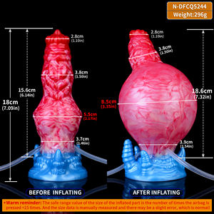 قابس شرجي قابل للنفخ مع مضخة، دش شرجي، حقنة شرجية، سيليكون، فيتيش، بي دي إس إم، ألعاب جنسية شرجية، موسع شرجي كبير، أداة توسيع البروستاتا - Product Image 6