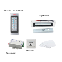 Serrure magnétique électrique 180KG/280KG + 125khz/13.56mhz clavier FRID en métal + bouton de sortie + Kit de système de contrôle d'accès aux cartes RFID