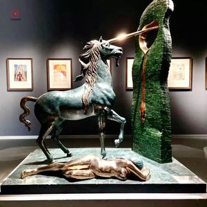 Classique Célèbre En Plein Air Surréalisme Bronze Saint Tuant Le Dragon <span class=keywords><strong>Sculpture</strong></span> - Product Image 2