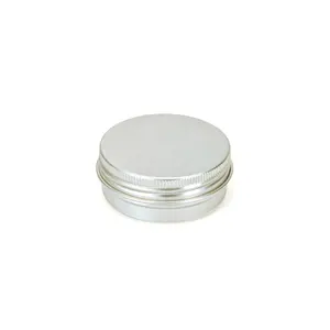 Pote de alumínio para armazenamento de protetor labial redondo de 30ml, latas vazias de metal com tampa de rosca, 1 onça