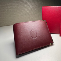Portefeuille en peau de vache design personnalisé en gros Portefeuille court de luxe en cuir véritable pour hommes et dames