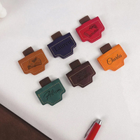 Marcapáginas de Cuero Sintético Personalizado con Grabado Láser, Colorido y Vintage, con Cierre Magnético y Soporte para Bolígrafo