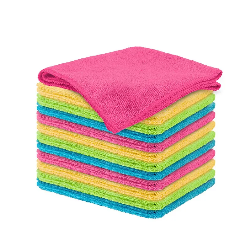 Serviette de nettoyage sans danger, serviette peluche polyvalente en microfibre pour le ménage, lavage automatique, séchage de voiture, et détail