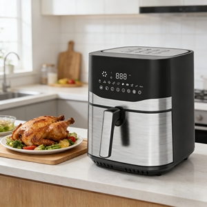 Freidora de Aire Digital Moderna de 9L, Cuadrada, de Plástico y Acero, sin Aceite, con Pantalla Táctil, para Uso Doméstico y Hotelero, 2 Años de Garantía - Product Image 3