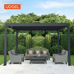 UOGEL M4-S Kommerzielle Moderne Luxus-Aluminium-<span class=keywords><strong>Pergola</strong></span> mit Manueller Lamellendach Wasserdichte Outdoor-Gartenlaube Pulverbeschichteter Rahmen - Product Image 1