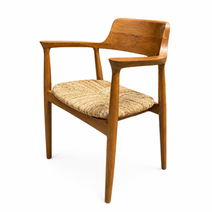 Sillón Moderno y Duradero de Madera de Teca Ecológica con Asiento Tejido para Apartamento, Comedor, Sala de Estar, Uso en Exteriores y Hoteles - Indonesia - Product Image 1
