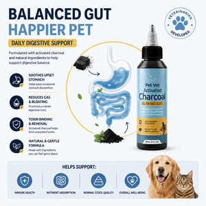 Gel de <span class=keywords><strong>Charbon</strong></span> <span class=keywords><strong>Actif</strong></span> Saveur Bœuf pour Animaux de Compagnie – Soutien Naturel au Bien-être Digestif et à la Détoxification pour Chiens et Chats – Usage Quotidien 60ml - Product Image 1