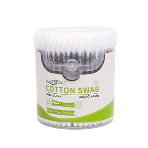 200 bâtonnets de coton en papier à motif léopard avec capuchon semi-ajustable, boîte ronde pour les personnes soucieuses de l'environnement - Product Image 3