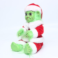 Poupée Grinch pour fête de Noël - Grinch rouge, monstre vert, poupée en peluche pour Halloween, jouet CH-G009, vinyle et peluche, personnalisable