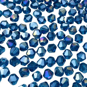 Cuentas de cristal triangulares geométricas indias al por mayor, coloridas, sueltas, espaciadoras, accesorios para hacer joyas DIY, precio a granel - Product Image 1