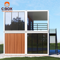 Cbox Nouvelle Conception Maison Conteneur Modulaire Préfabriquée Démontable à 2 Étages avec Balcon Empilable