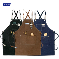 Tabliers Personnalisés en Toile de Coton pour Chefs, Serveurs, et Employés de Café-Restaurant – Uniforme de Travail Unisexe pour Cuisine, BBQ, Bar et Commerce