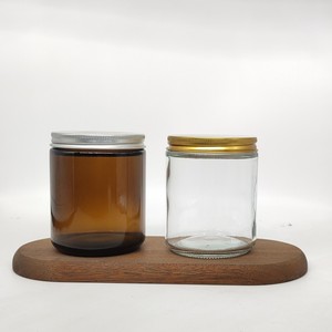 Bocaux à bougies cylindriques en verre transparent ambré épaissi, sans PFAS, sans plomb, avec couvercles métalliques hermétiques à vis, écologiques, réutilisables, résistants à la <span class=keywords><strong>chaleur</strong></span>, pour Pâques - Product Image 3