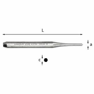 Punzón central de acero al vanadio 368P4 B de longitud extra larga para metalurgia - Product Image 1