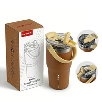 Everich – Tasse à café isotherme en acier inoxydable à double paroi avec poignée, 20 oz et 30 oz, vente en gros, personnalisable