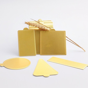 Mini fond de gâteau en <span class=keywords><strong>carton</strong></span> <span class=keywords><strong>doré</strong></span>, 100 pièces, assiettes à gâteaux en papier, plateau de Dessert, résistant à la graisse, pour pâtisserie - Product Image 4