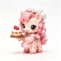 Figurine de Cheval Rose en PVC Personnalisable et Amusante, Boîte Mystère 9cm, Jouet Promotionnel, Figurine de Collection Designer, Cadeau, Jouet d'Art, Collections