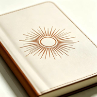 Carnet à Couverture Souple Ton Clair avec Motif Soleil en Relief – Journal Intime pour Bureau, Étudiant, Quotidien, Voyage et Enregistrement des Écritures