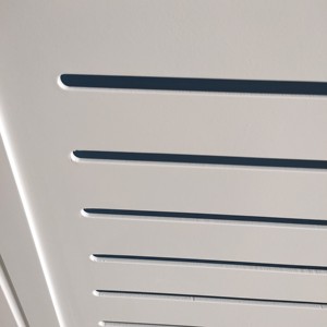 Cubiertas Blancas Grandes para Radiadores Altos, Modernas, con Listones Horizontales, Estante de MDF Grueso para Dormitorio, Pasillo, Hogar - Product Image 5