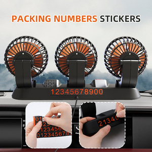 F4310 Portable Triple-<b>Head</b> Car <b>Fan</b> 12V/24V/5V USB Cooling System for Summer for Cars Trucks Vans - Product Image 4