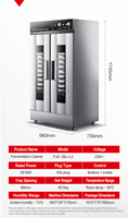 Armoire de fermentation professionnelle, Fermenteur automatique pour pain et pains vapeur, Acier inoxydable