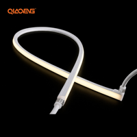 Bande LED néon flexible bicolore étanche IP68 USB sans points lumineux, éclairage frontal, 12V 120 LED/m 3000K Blanc Chaud pour signalétique et rétroéclairage
