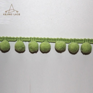 Bán buôn rắn <span class=keywords><strong>Polyester</strong></span> Pom Pom ren nylon bóng tua cho rèm gối hàng thủ công quần áo - Product Image 5