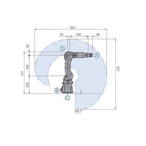 Robot industriel/bras robotique ONA Yaskawa GP7 à 6 axes, charge utile de 7 kg, portée de 1693 mm, robot de soudage au laser Cobot - Product Image 4
