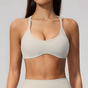 Reggiseno Sportivo YIYI da Donna Push-Up Senza Maniche, Supporto Medio, Spalline Incrociate, Scollo a V Frontale, Top Fitness per Yoga - Product Image 3