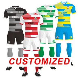 Conjunto de roupa de futebol personalizada, camisas uniforme de futebol