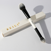 Pinceaux de maquillage à double extrémité en vente chaude outils de maquillage professionnels de marque privée logo personnalisé pinceau de fond de teint correcteur pour le visage et les yeux végétalien