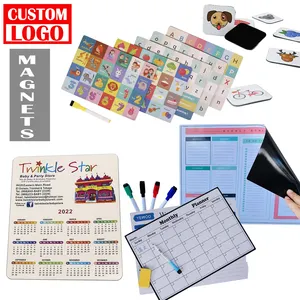 Imán de nevera de PVC con impresión personalizada, pegatina de papel con logotipo, pizarra magnética, calendario, imán de nevera personalizado