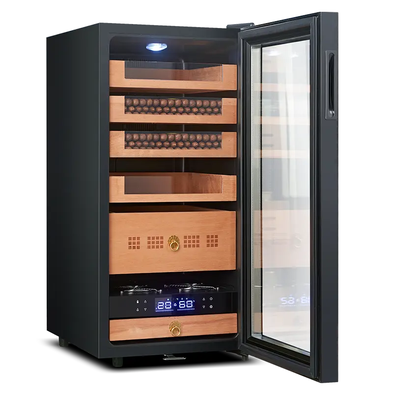 Compressor Tobacco Box Cigar Humidor Adjustable Thermostat Mini Cigar Cases  Cedar Wood| Alibaba.com