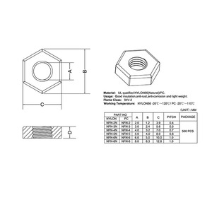 Đai Ốc Nylon66 Nhựa Lục Giác Bền - Product Image 4