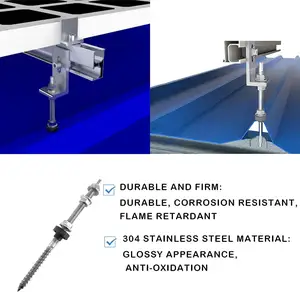 Jiangsu in acciaio inox tetto in metallo fotovoltaico staffe appendiabiti per solare piano di montaggio