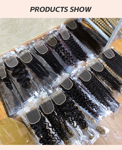 <span class=keywords><strong>Alipearl</strong></span> 4X4 Transparent Lace Front Brésilien Deep Curly Cheveux Raides 200% Densité 100% Vierge Humain Naturel Noir Vente en Gros - Product Image 3