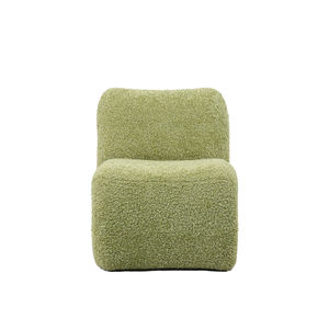 Canapé individuel incurvé en bois au design moderne et créatif, fauteuil de détente en tissu <span class=keywords><strong>pour</strong></span> salon, chambre à coucher, bureau à domicile - Product Image 3