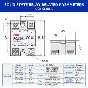 SSR-75VA SCR-75VA однофазный твердотельный релейный модуль регулятора напряжения 2 Вт 200 ~ 560 кОм выход 24 ~ 380VAC FOTEK твердотельное реле - Product Image 2